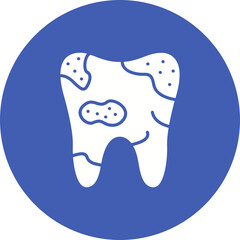 Decayed Multicolor Circle Glyph Inverted Icon