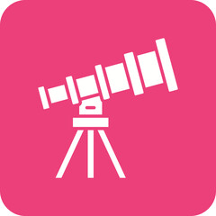 Telescope Multicolor Round Corner Glyph Inverted Icon