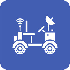 Moon Rover Multicolor Round Corner Glyph Inverted Icon