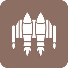 Jetpack Multicolor Round Corner Glyph Inverted Icon