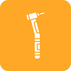 Dental Drill Multicolor Round Corner Glyph Inverted Icon
