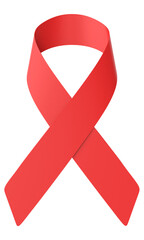 3D ribbon. Awareness ribbon. 3D illustration.