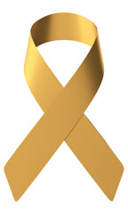 3D ribbon. Awareness ribbon. 3D illustration.