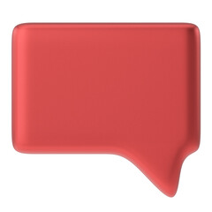 Speech bubble. Speech balloon. Text box. 3D illustration.