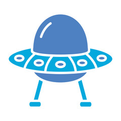 Ufo Glyph Two Color Icon