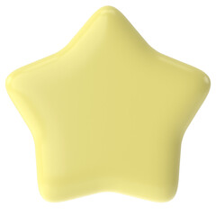 3D star. 3D illustration.