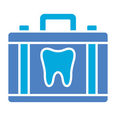 Dental Kit Glyph Two Color Icon