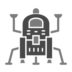 Lander Greyscale Glyph Icon