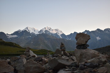 Fototapeta na wymiar snowy mountains of Altai