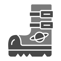 Space Boots Greyscale Glyph Icon © Maan Icons