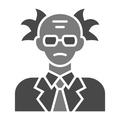 Scientist Greyscale Glyph Icon