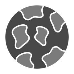 Earth Greyscale Glyph Icon