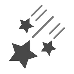 Shooting Stars Greyscale Glyph Icon