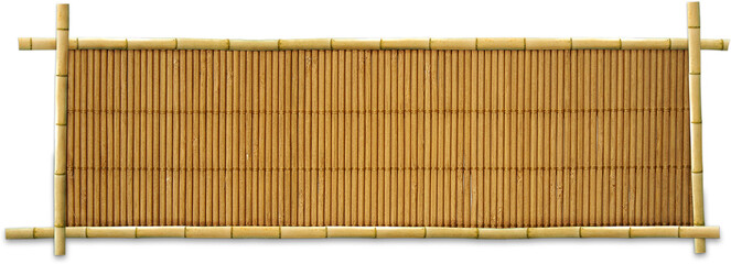 bamboo mat isolated on transparent background