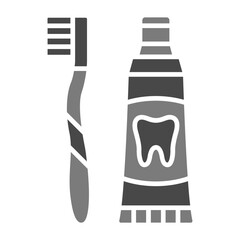 Dental Hygiene Greyscale Glyph Icon