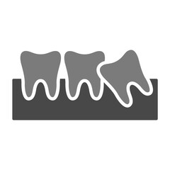 Wisdom Tooth Greyscale Glyph Icon