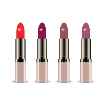 Realistic Lipstick Design.Fashionable cosmetics.Concept beauty. 