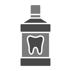 Mouthwash Greyscale Glyph Icon