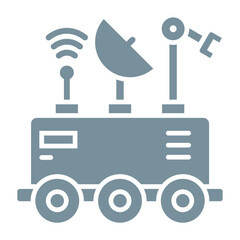 Mars Rover Multicolor Glyph Icon