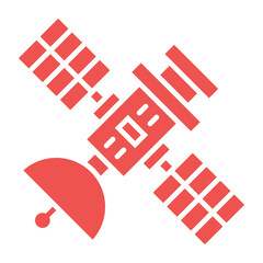 Satellite Multicolor Glyph Icon