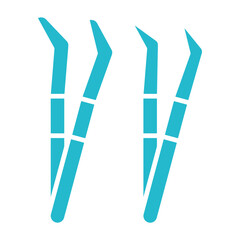 Tweezers Multicolor Glyph Icon