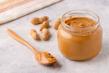 Peanut paste in an jar