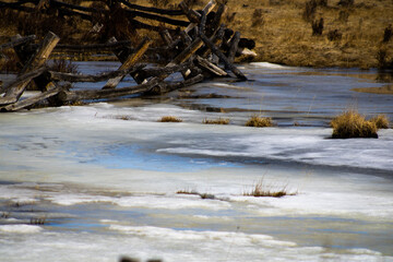 Small pond off of highway 285 in Colorado near Alamosa