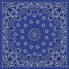 Bandana Pattern Seamless pattern based on ornament paisley Bandana Print. Vector ornament paisley Bandana Print. Silk neck scarf or kerchief square pattern design style, best for print on fabric