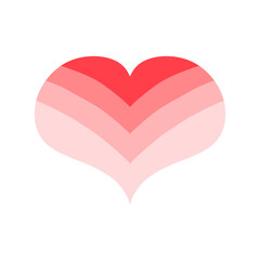 Glamor heart, y2k aesthetic, 2000s. Symbol of Valentine's Day. Vector illustration in flat style