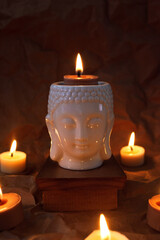 Personalized white candle