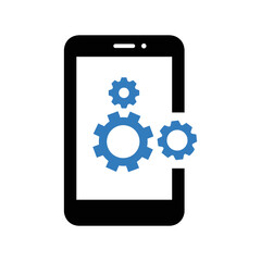 Mobile, optimization, setting icon. Editable vector graphics.
