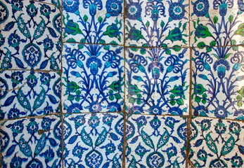 Ancient Handmade Turkish Tiles , Istanbul, TURKEY