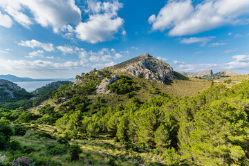 Panorama view of Cap de Formentor - wild coast of Mallorca, Spain