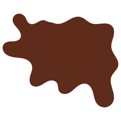 Shape chocolate splash. Vector illustration.