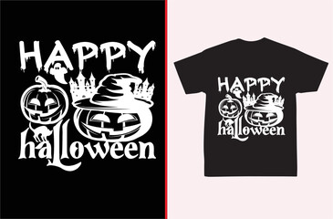 Happy halloween retro vintage t shirt design