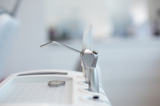 closeup of  dentist dental clinic tools in consultory