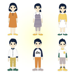 group of children in casual and festive clothes