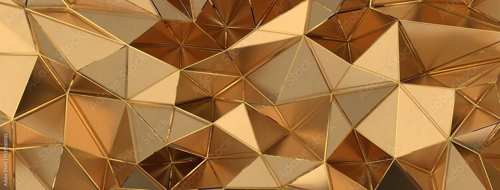 Poster abstract crystal background with refracting light and highlights in purple and yellow colors