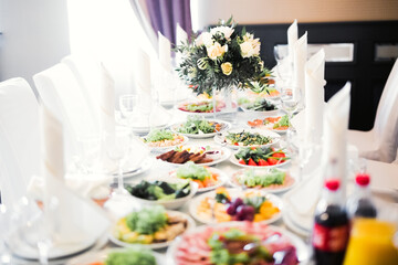 Delicious wedding reception candy bar dessert table