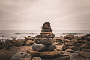 Rock Pile on a Beach