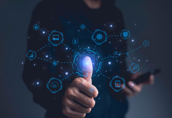 Digital transformation change management, internet of things. New technology big data and business process strategy, automated operation, customer service management, cloud computing, smart industry.