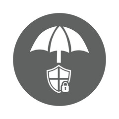 Security, protection, safe icon. Gray vector design.