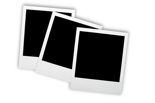 Blank instant photos . Isolated on white background.