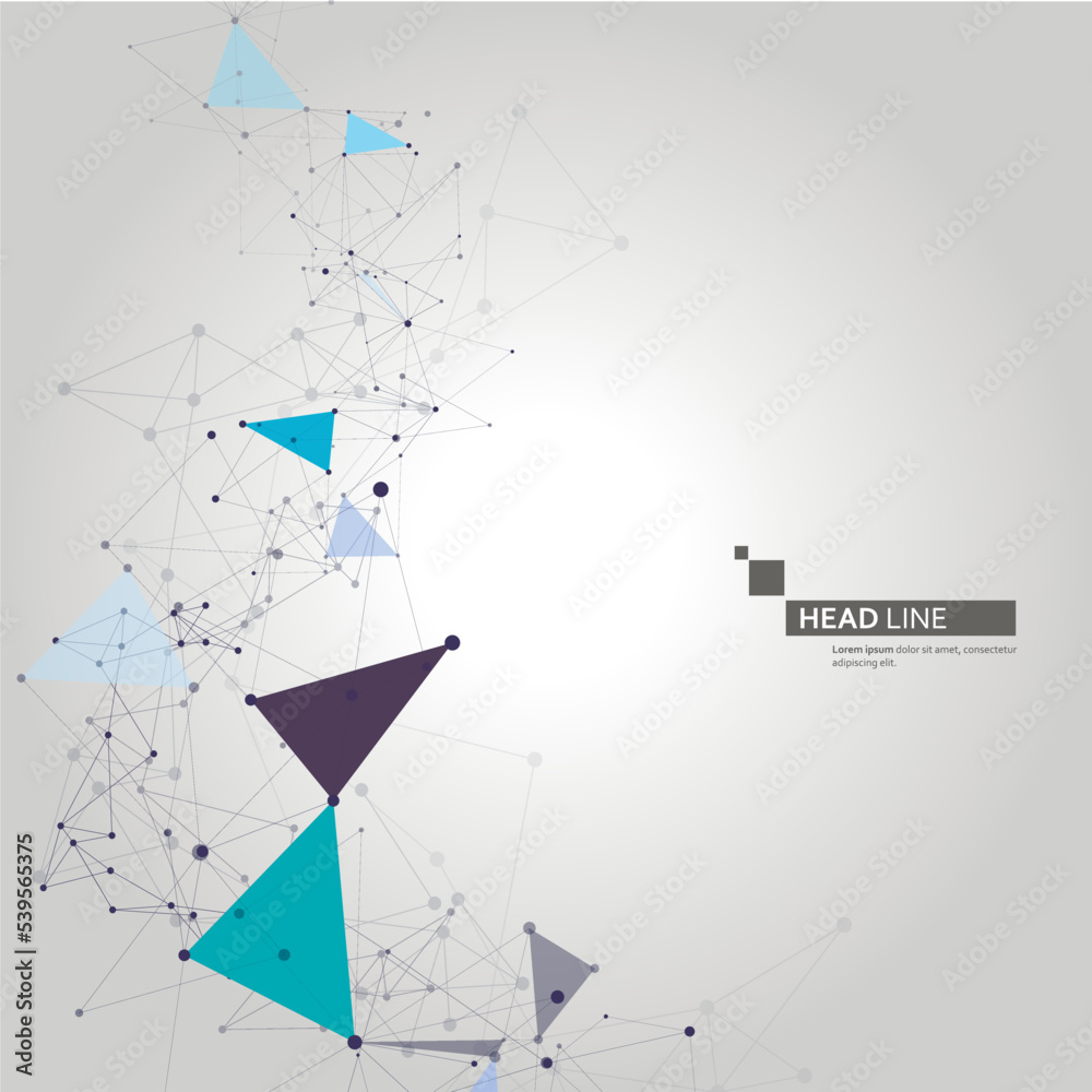 Leinwandbilder global social network connection. information concept. template banner. vector connection dot and li