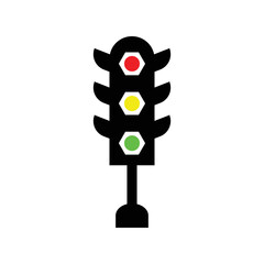 Traffic, web traffic, road light icon. Editable vector graphics.