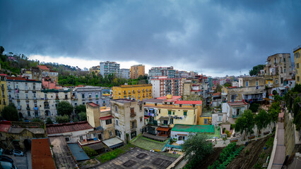 Fototapeta na wymiar Neighbourhood in Naples in Italy