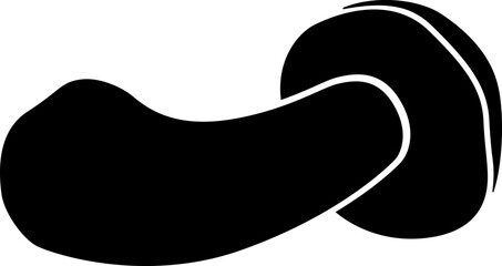 Penny bun, edible wild mushroom - vector silhouette picture for logo or pictogram. Boletus edulis, Сep, penny bun - delicacy mushroom for icon or sign