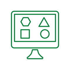 Ui, ui development, design outline icon. Line vector design.