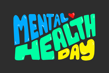World mental health day, Mental health concepts, therapy and treatment, mental illness is a health problem, social media banner, poster, brochure, World mental health day illustration, vector banner. 