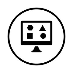 Ui, ui development, design icon. Black vector design.